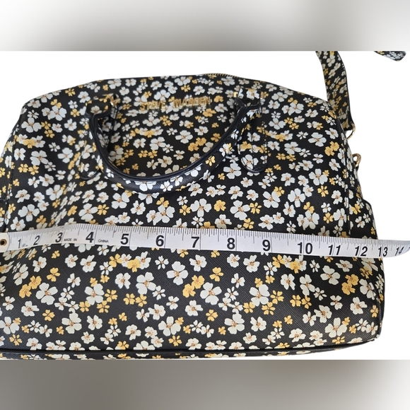 Steve Madden Floral Black and Yellow Women's Bag EUC - Picture 4 of 8